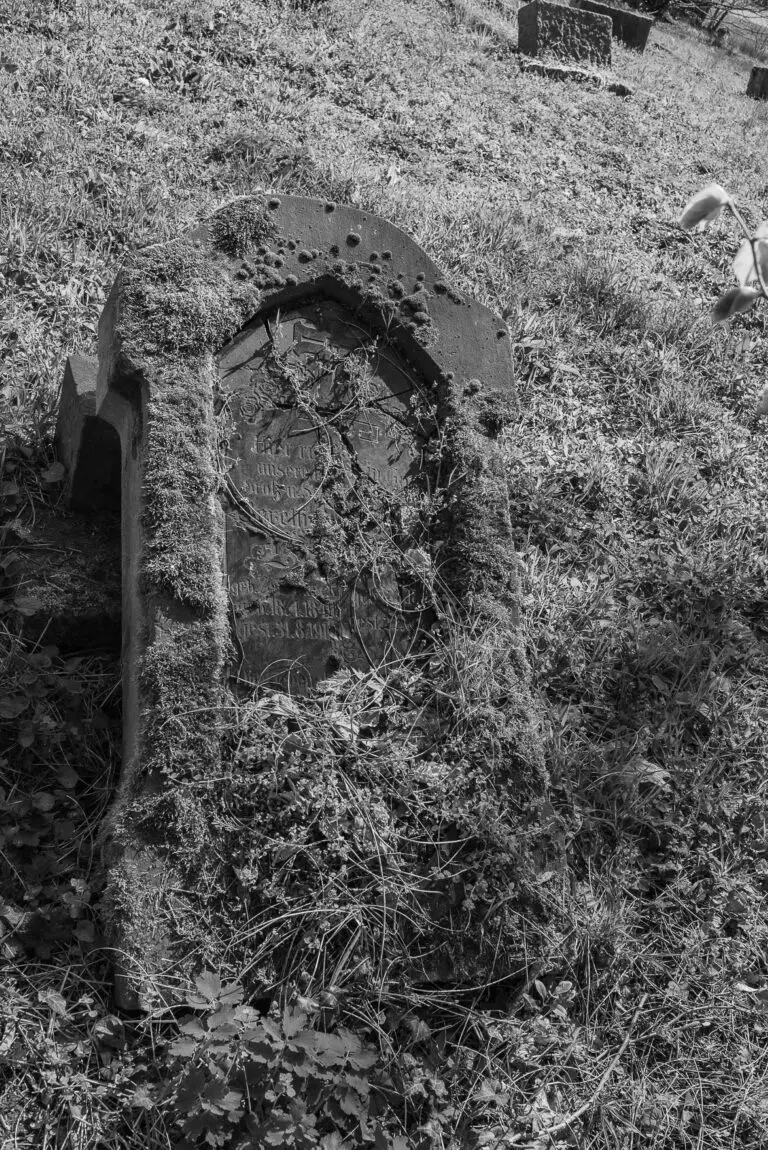 Płyta nagrobna na starym cmentarzu